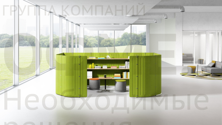Фото мобильных  шумоглушающий перегородок для контакт центров медицины ofme.ru ОФМЕ